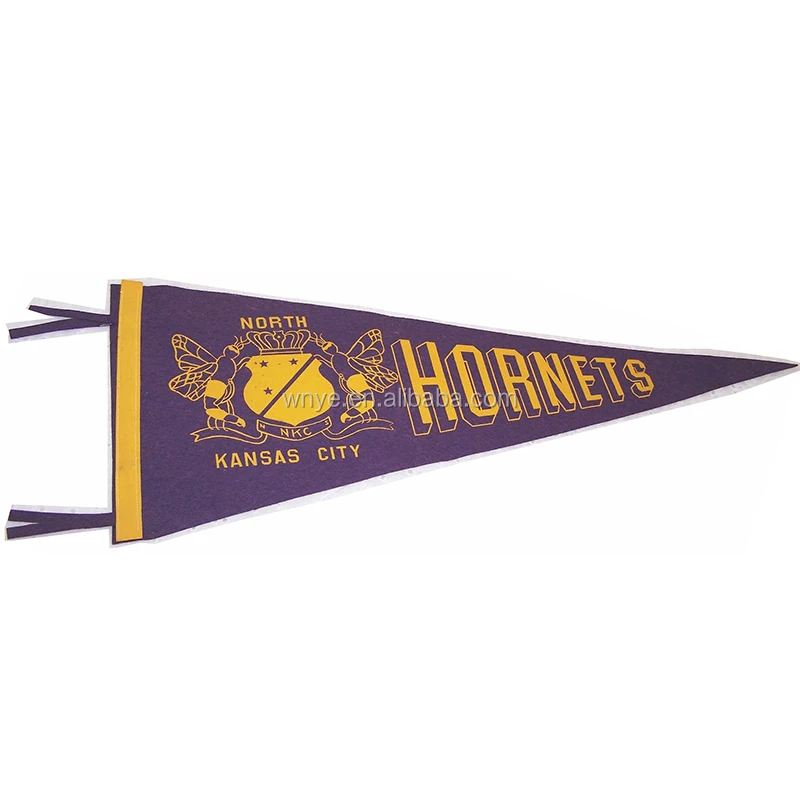 
Wholesale Sport Custom Logo Printing Design Triangle Felt Pennant Flags 