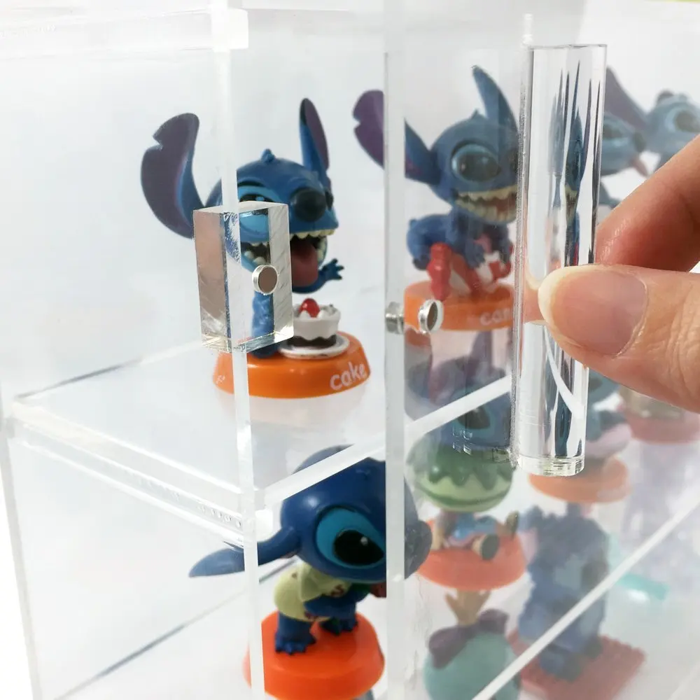 Acrylic Display Rack Case Organizer Storage Box Case Shot Glass Display Acrylic Shelf Wall Storage Containers with Dividers