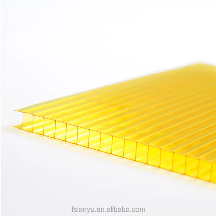 
4mm 6mm 8mm 10mm 12mm Double Wall Greenhouse Roof Sheet Polycarbonate PC Sheet Plastic Sheet 