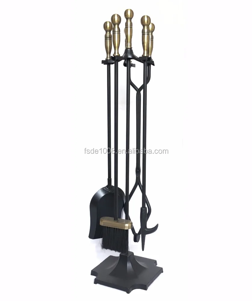 
fireplace tools set, shovel, poker, tong ,brush /cast iron 