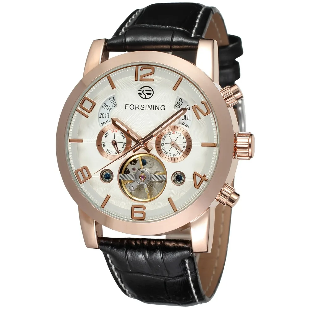 Custom Logo Easy Popular Leather Automatic Watch Manufacturer relogios masculinos