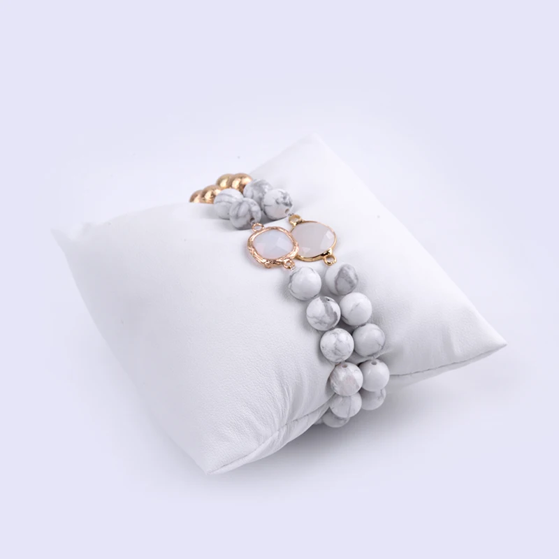 
Wholesale Handmade Natural Stone Beads Crystal Glass Gemstone Charm Stretch Bracelet Jewelry 