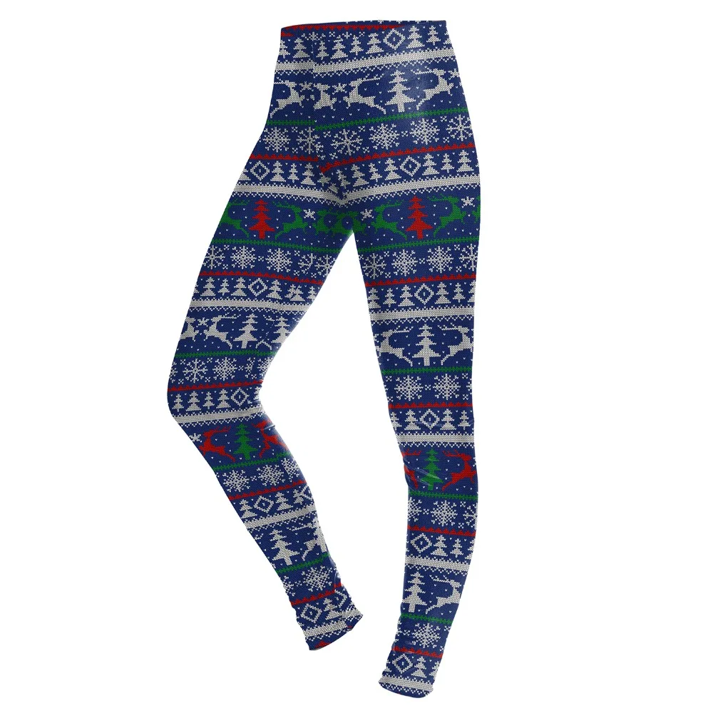 92% polyester 8% spandex Custom Printed Legging for Women sublimated christmas running tights