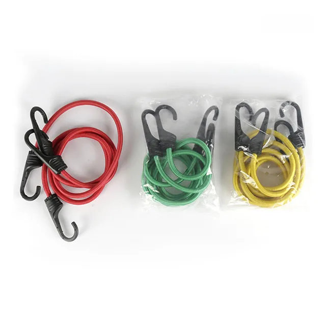GS certified 8mm strong elastic bungee cord with plastic shell hook