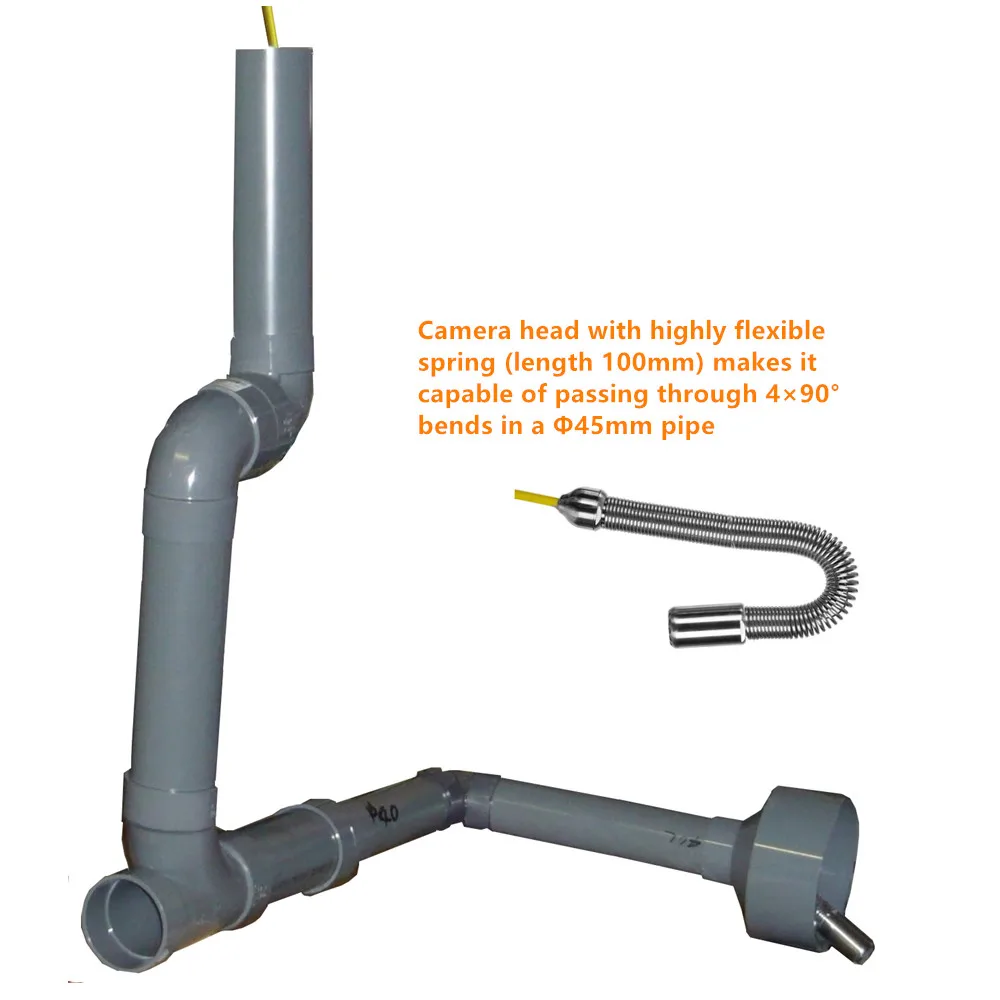 TvbTech Pipe Drain Sewer Inspection Camera with 23mm Self-Leveling Camera