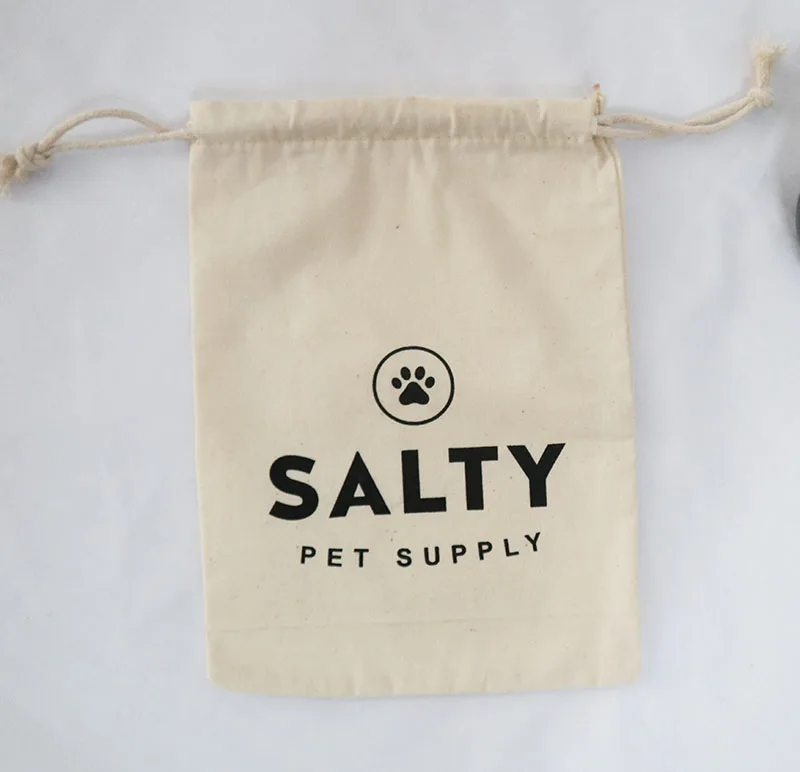 Custom Logo 130 gsm  (6A,8A,9A,10A Cotton Canvas)Eco-friendly small size Cotton Material Drawstring Packing Bag with Custom Log