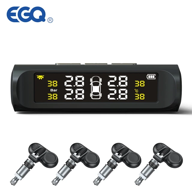 Promotional PSI Digital Tire Pressure Monitor Best Quality Auto-Alarm with Solar Power