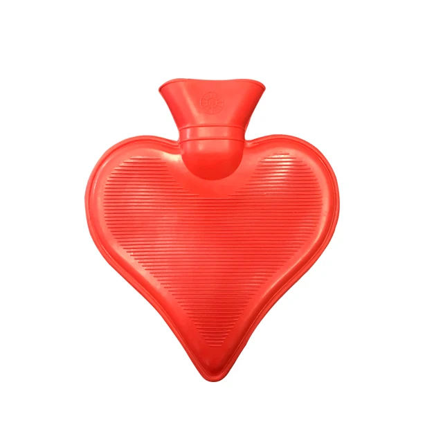 Cute Heart Shape Hot Water Bottle Bag with Plush