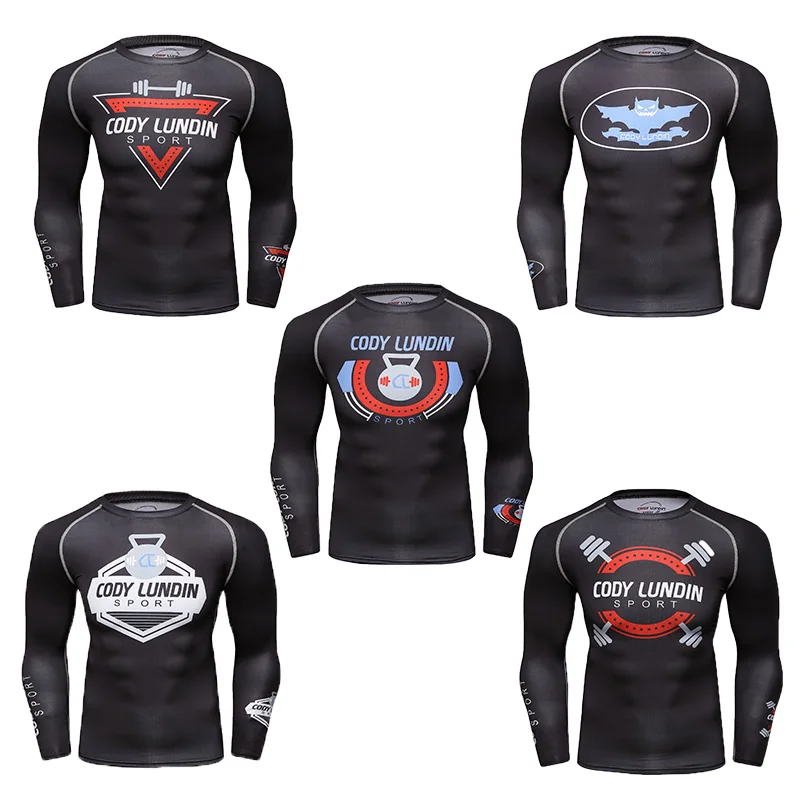 Custom sublimated compression tattoo printed mma rash guard