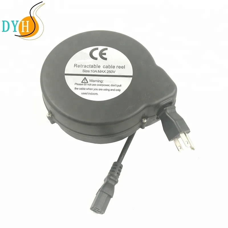 customized auto-winder retractable spring loaded cable reel for carpet cleaner machine