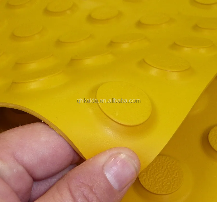 self adhesive outdoor rubber tactile warning brick floor tiles