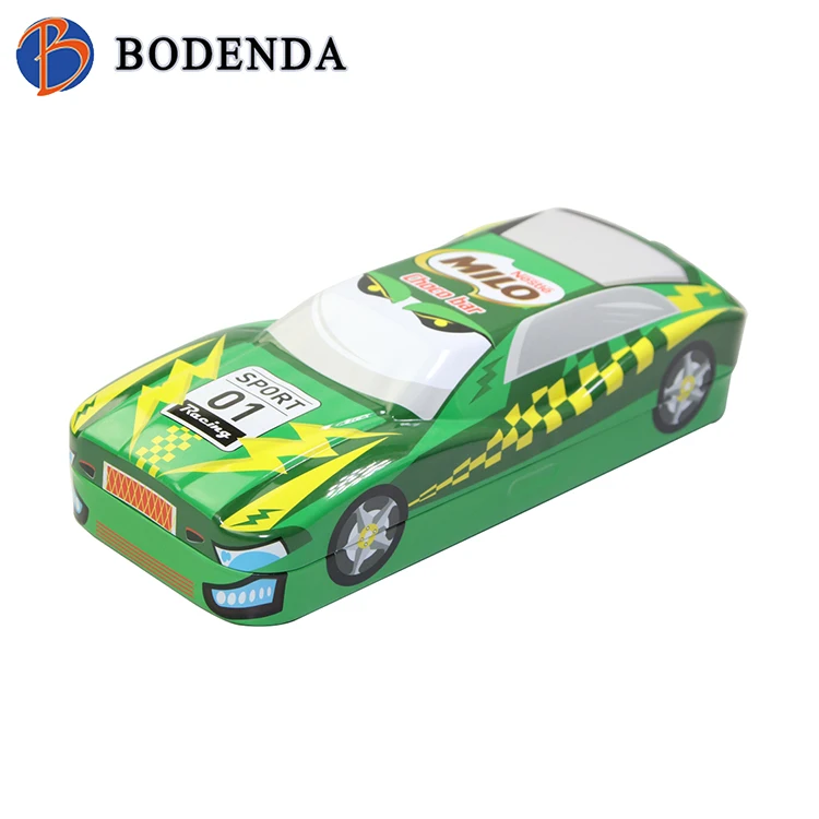 Metal car shape school pencil case tin box