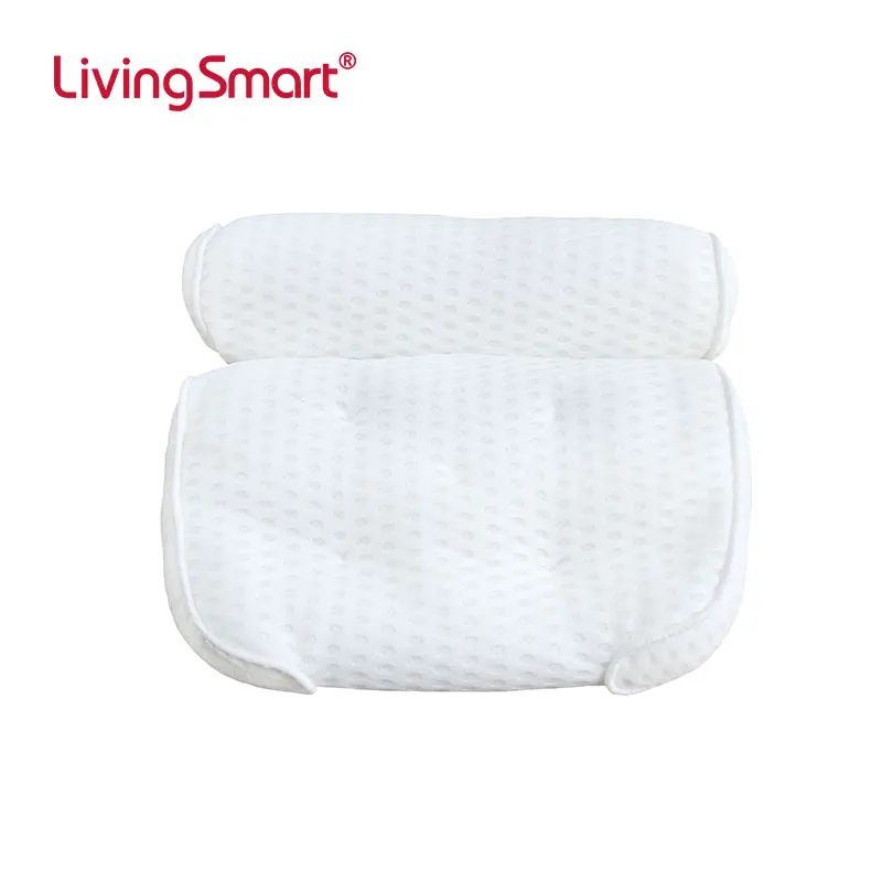 Living Smart Factory Price 4D Neck Head Shoulder Air Mesh Bath Pillow