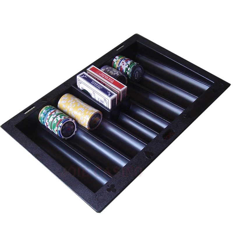 350pc Cheap Plastic Blackjack Casino Poker Chip Tray