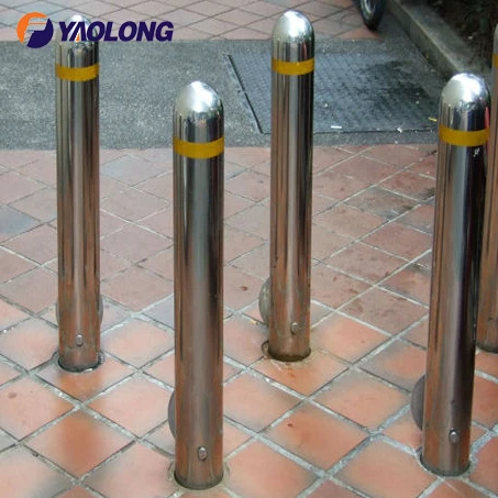 Roadway warning bollard security road traffic 316 stainless steel bollards