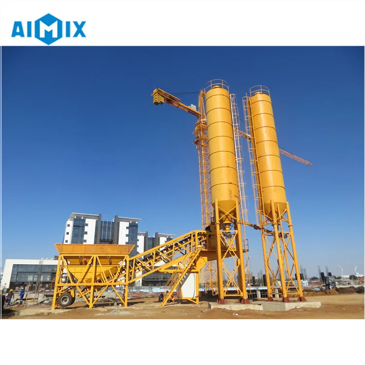 Small 35m3/h rmc concrete batching plants / mini cement plant cost