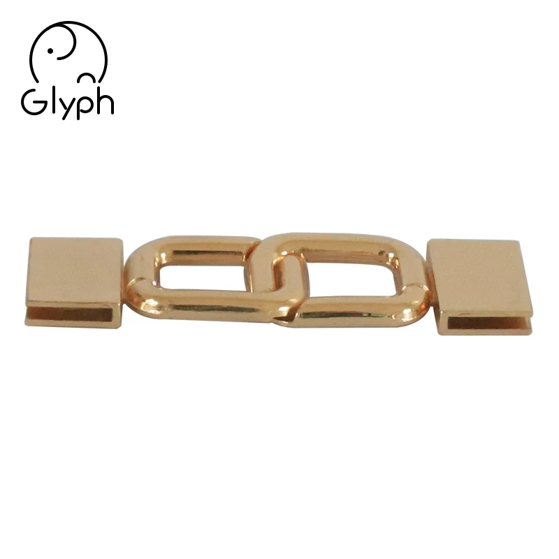 Gold 23mm Interlocking Belt Buckle 1' Front Buckle Closure for Belt Custom