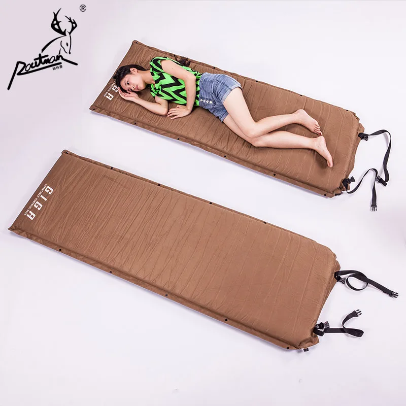 Outdoor Camping Equipment 8cm Mat Faux Suede With PVC Automatically Inflating Sleeping Pad Splicing Camping Mat 2.55KG