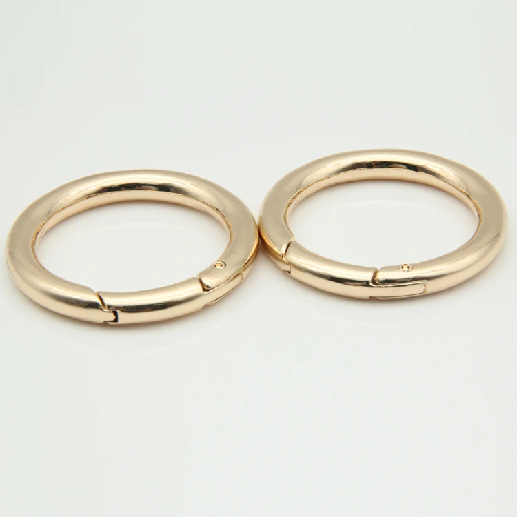 High End Mini Round Shape Metal Spring Gate Ring For Handbag Accessories