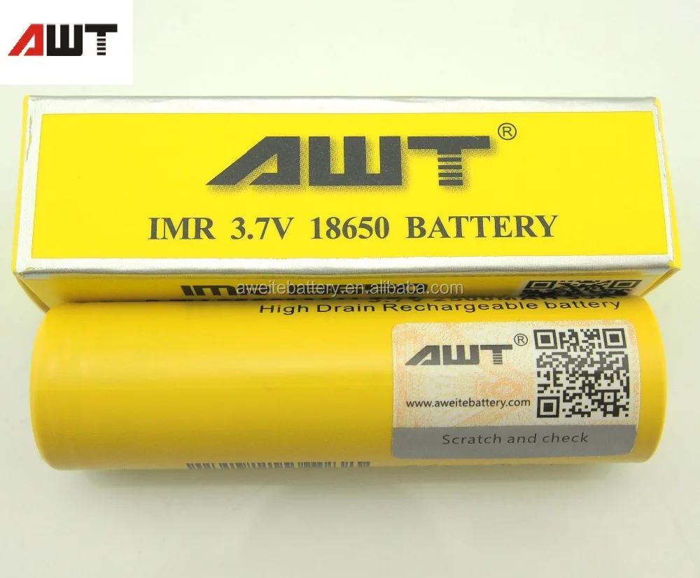 
Authentic AWT 35A 2500mAh Li-ion Battery istick 100w tc Rda 200w vape box mod ipv400 