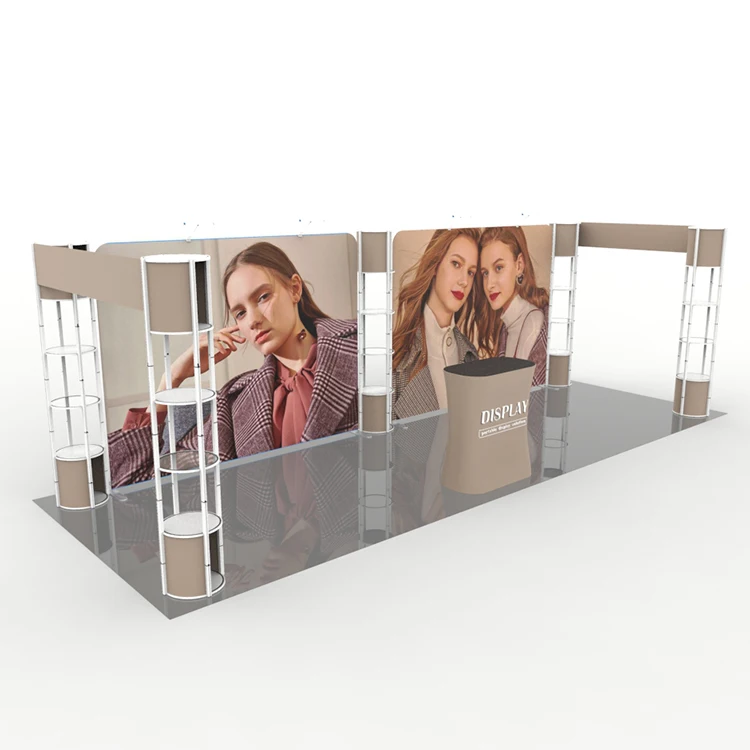 Popular aluminum stand tension fabric display 10 x 20 trade show booth