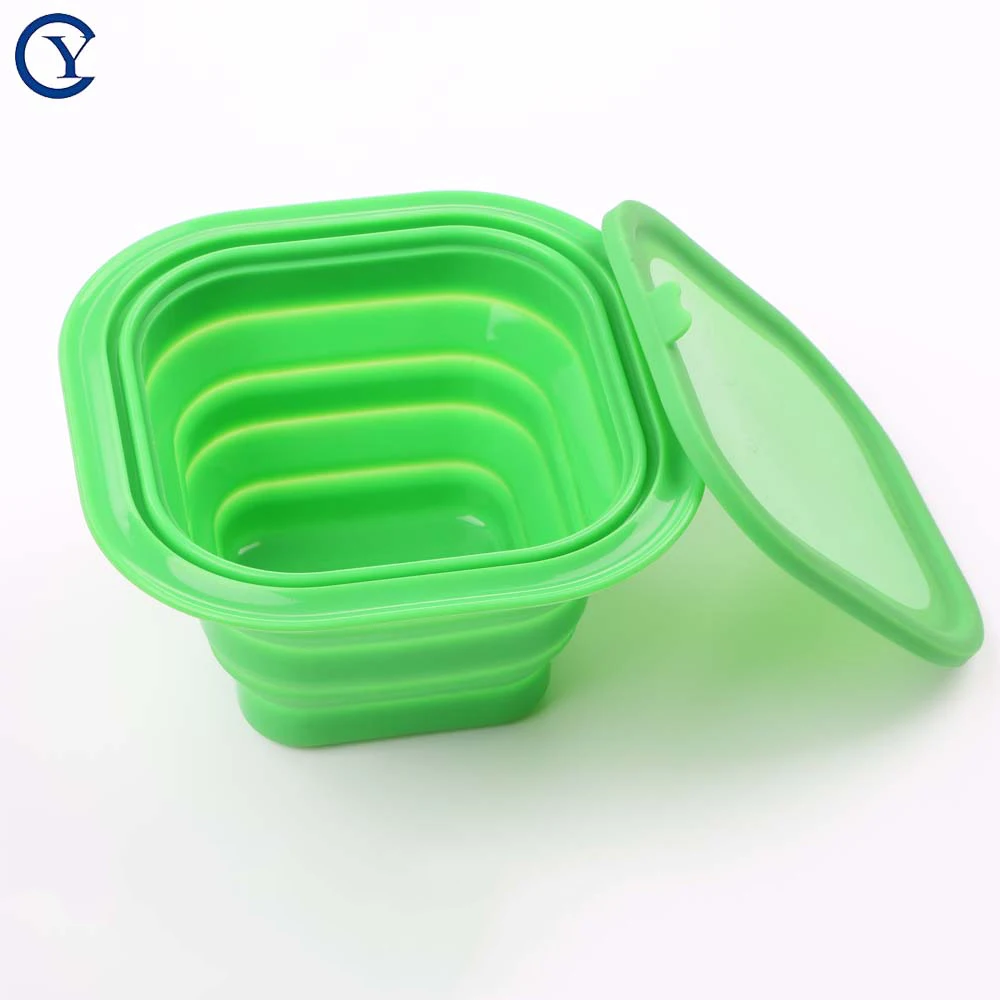 Портативный пищевой складной силикона собачья миска