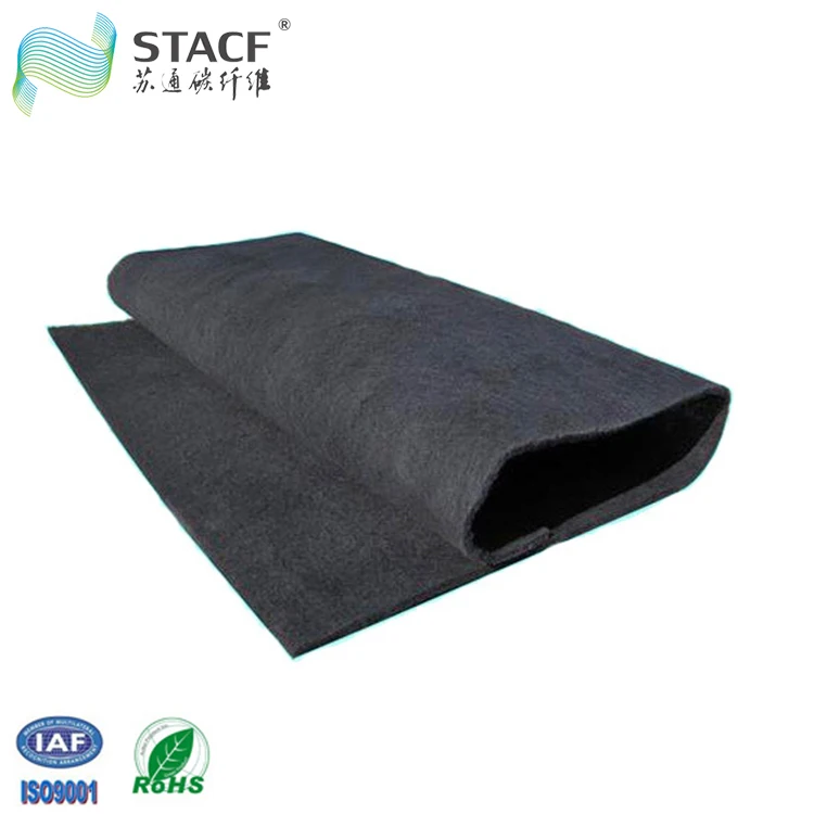 Cellulose Based Activated carbon fiber felt for cooker hood filter