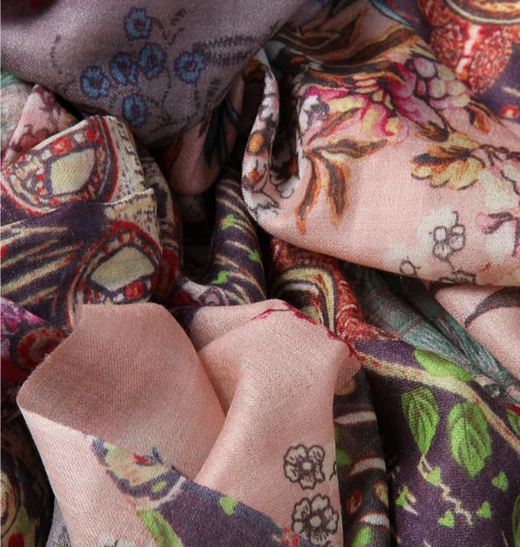 Factory directly merino wool silk scarf For ladies