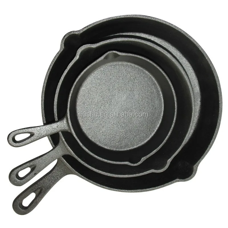 Non-stick Coating Cast Iron Frying Pans Skillet Frying Pan with Long handle / pizza pan / Dutch oven