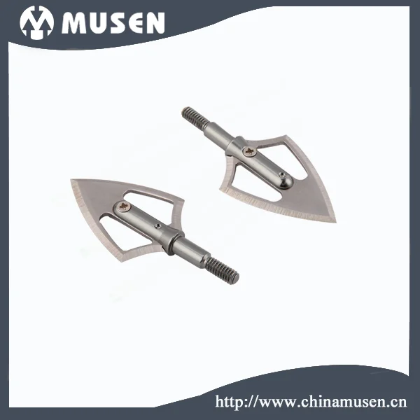 Replaceable Stainless steel Hunting Sharp Dual Blades Arrow Head Broadhead