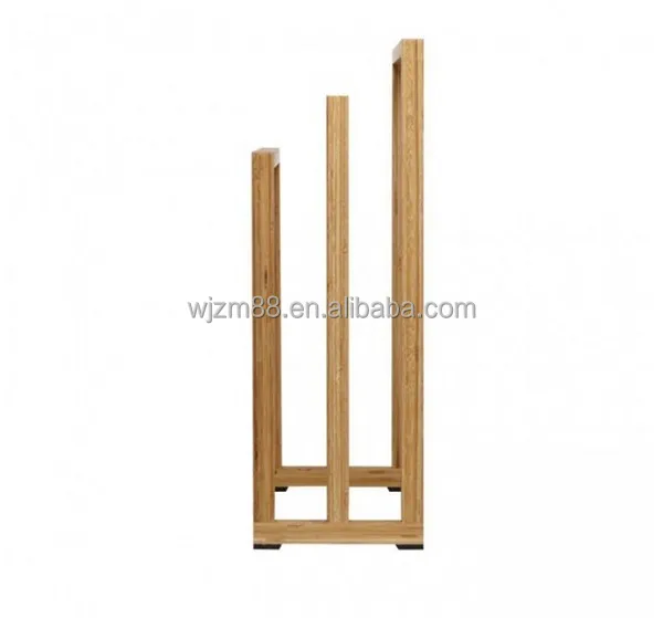 Bamboo floor standing towel racks