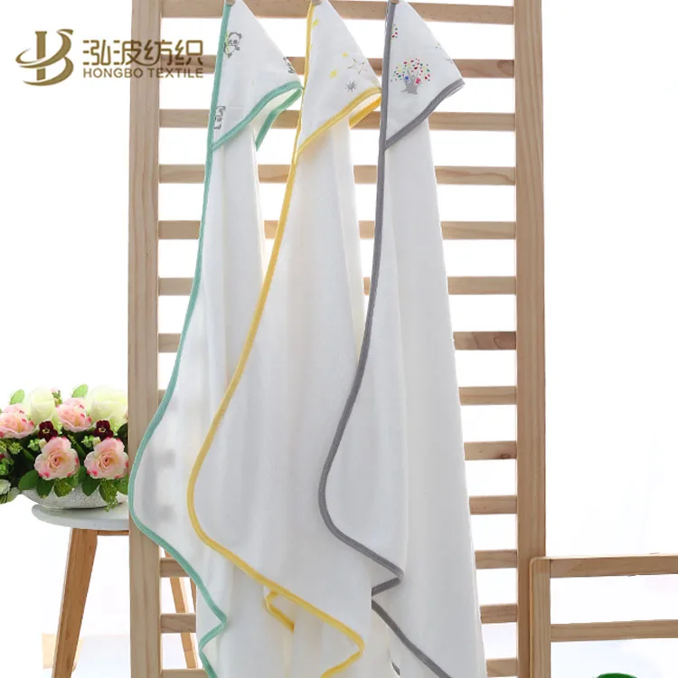 Gold Star 4 Layer,6 Layer, 8 Layer Gauze Muslin Organic Cotton Baby Hooded Bath Towel Printing Or Solid color Kid Towels