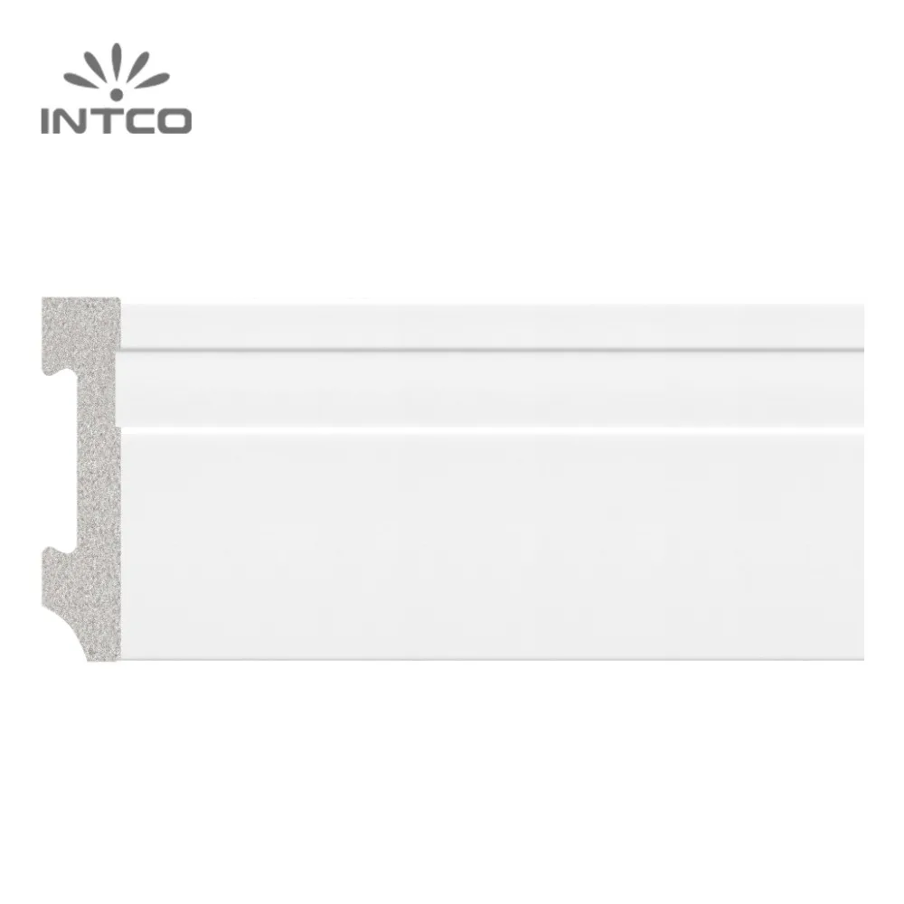 INTCO Hot Selling Quick Install Waterproof Plastic White Skirting Base Board