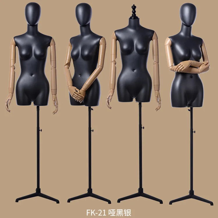 XINJI Factory Supplier Fashion Window Display Silver Chromed Plastic Female Custom Mannequin Body