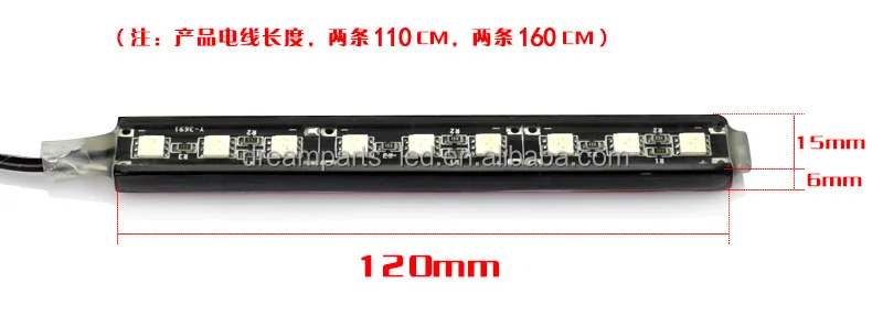 Wireless RGB 9 LED Remote Control Car Neon Interior Light Lamp Strip