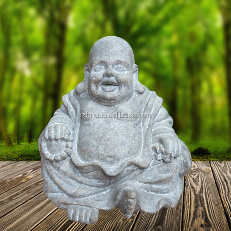 Дома и сада смеясь белый камень Майтрейя статуя Будды