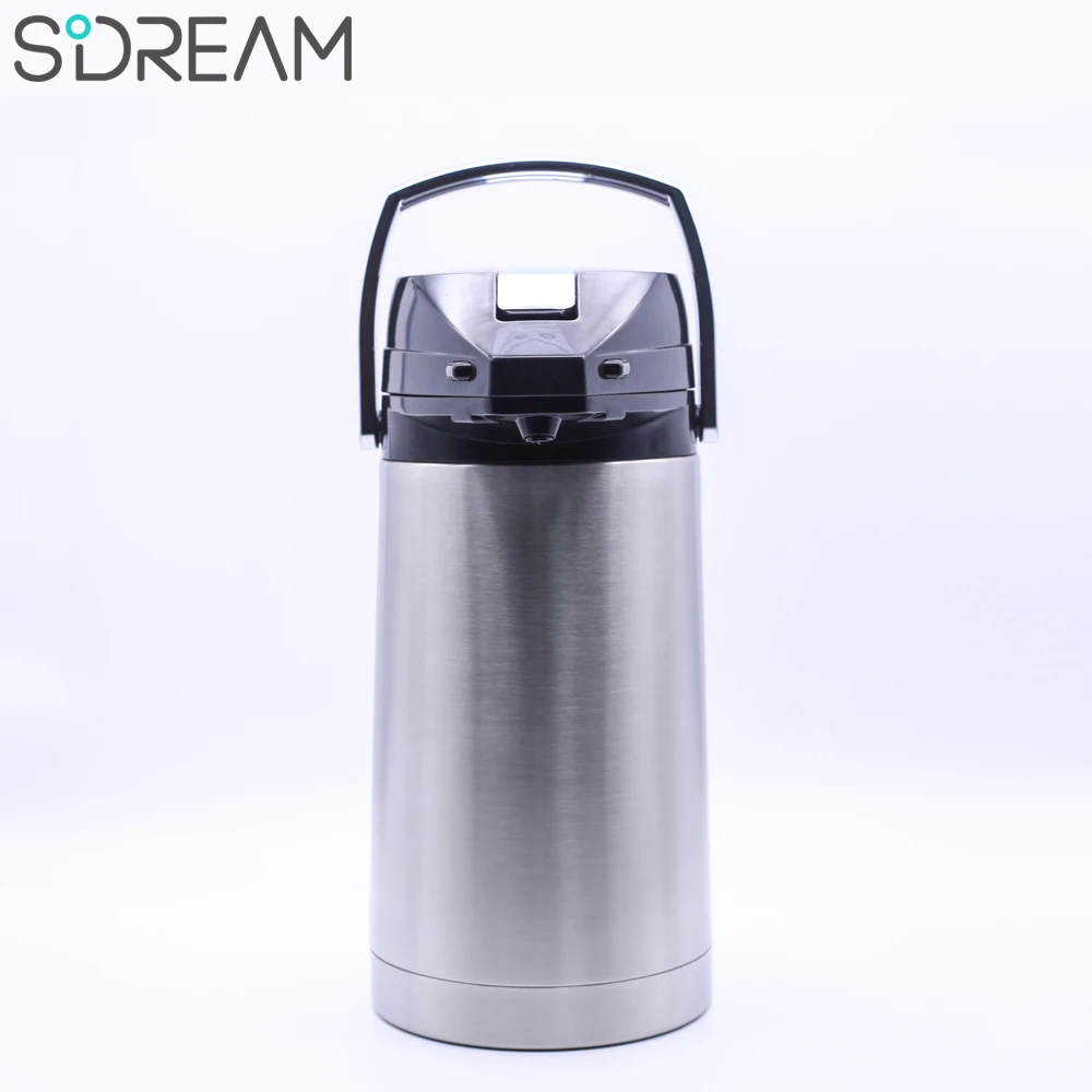 2500ml stainless steel insulated pumping airpot thermos flasks with pump