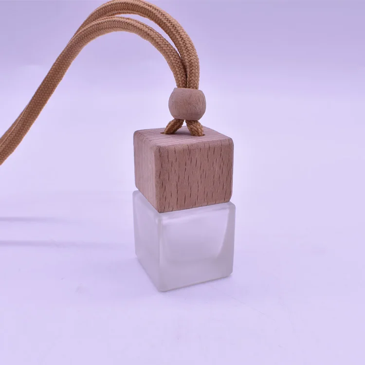 8 мл mini square wooden cap frosted car парфюмерный диффузор стеклянная бутылка с красочной веревкой