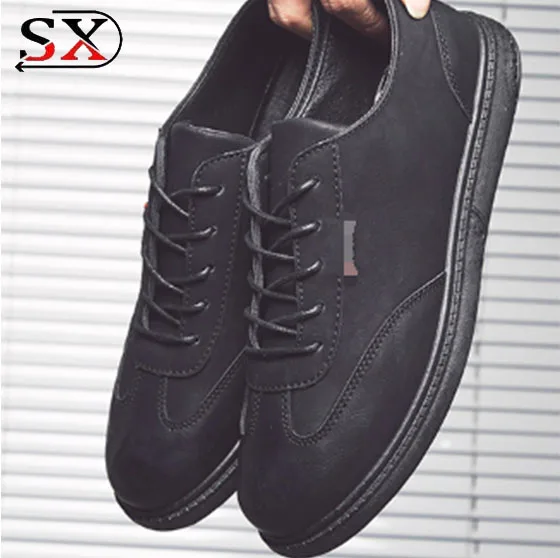2018 повседневная мужская обувь лучшего качества кожаная