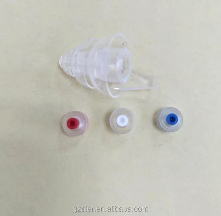 Noise reduction silicone earplugs with filter/hearing protection durable silicon earplugs for shooting