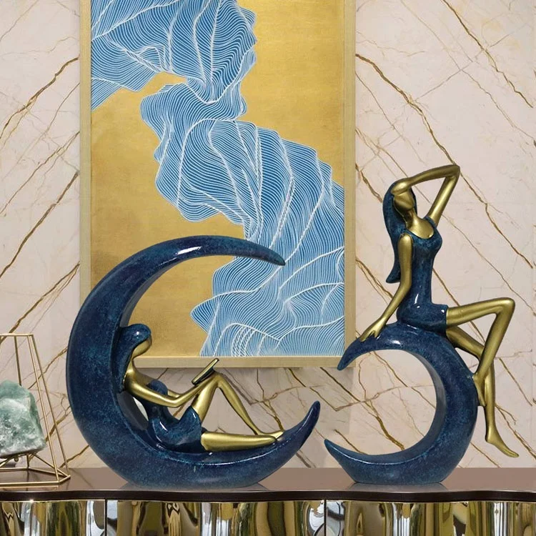 Ballet Dancer Sculptures Girl Resin Figurine Statues Gift Resin Home Decoration Desk Ornament