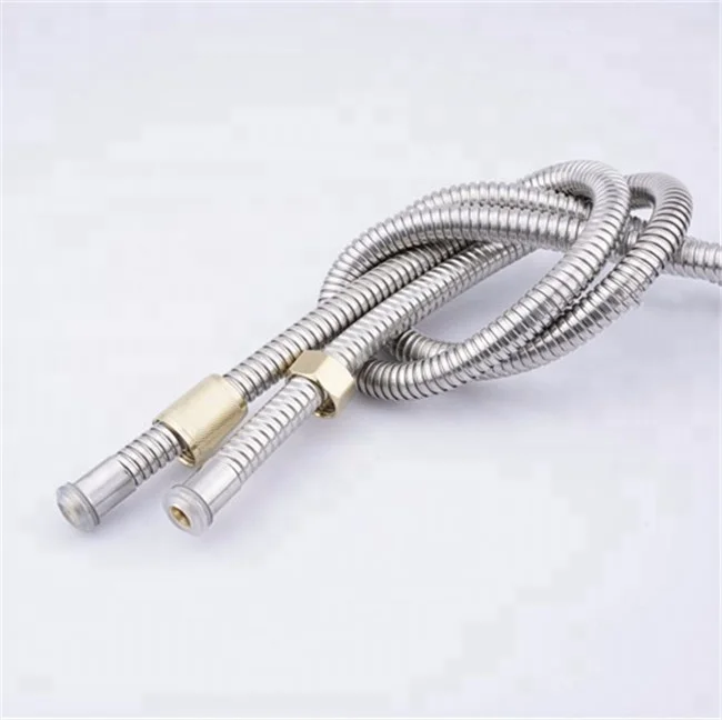 
2019 304 Stainless Steel Flexible Shower Hose Metal extender Water Hose With Connector 
