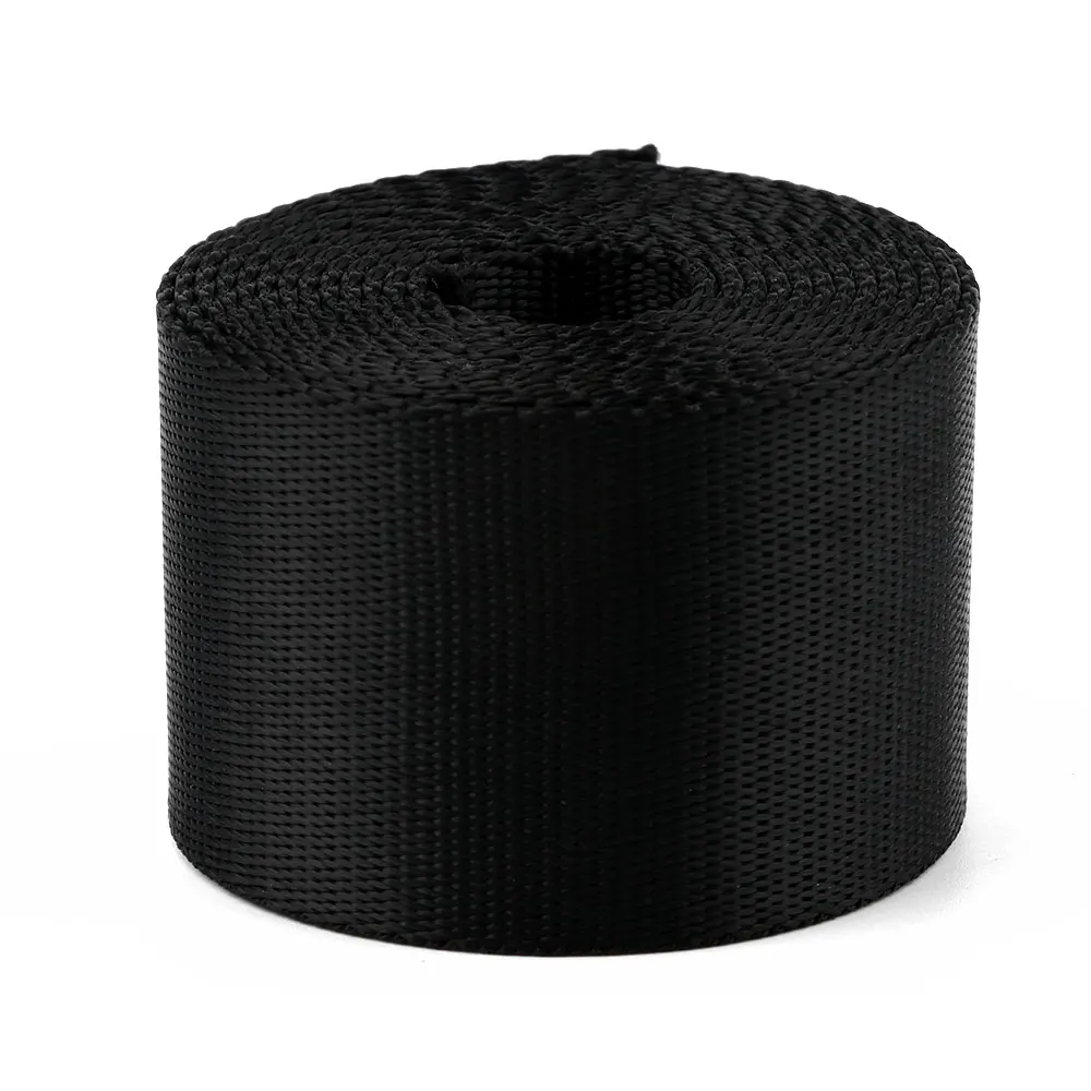 Customized Size 1.5 inch 2 inch Black High Quality Nylon Webbing for Bag Strap