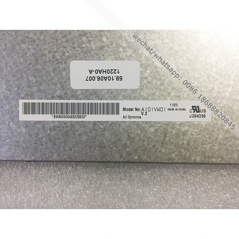 AUO 10.1 inch 800x480 tft lcd panel A101VW01 V3 with resistive touch panel A101VW01 V0 A101VW01 V1 A101VW01 V2