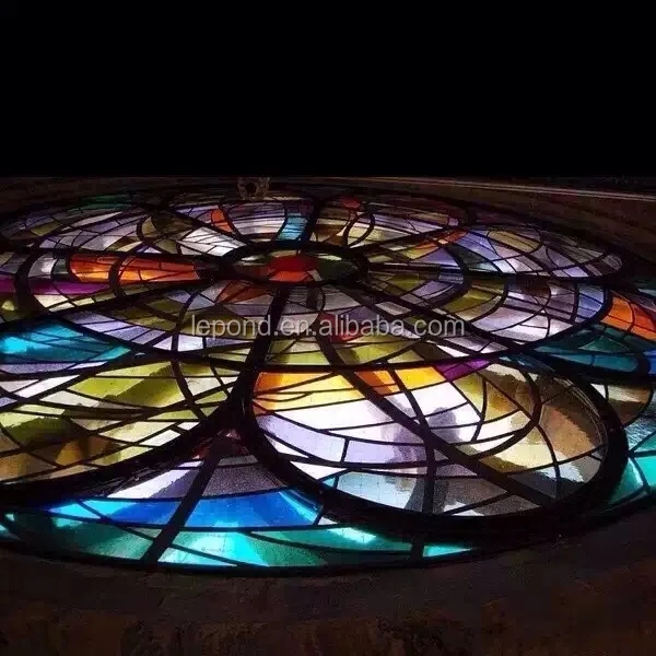 European/ Asia Dome metal frame stained glass skylight roof