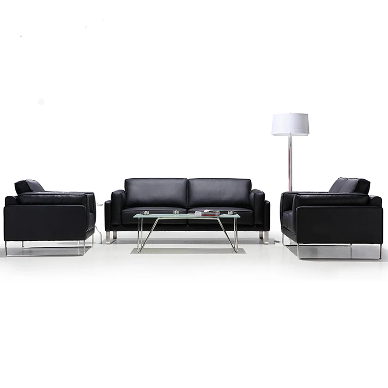 China supplier modern office designer 6 seater leather sofa  office furniture set