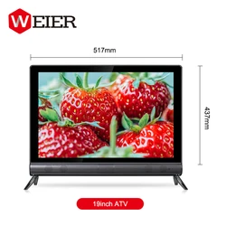 Weier Hot sale Android security tv 4k 17 19 22 24 inch smart led tv television