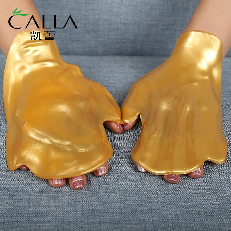 
2021 New Anti-aging And Whitening Nano Gold Collagen Whitening Hand OEM Hand Mask Moisturizing Gloves 