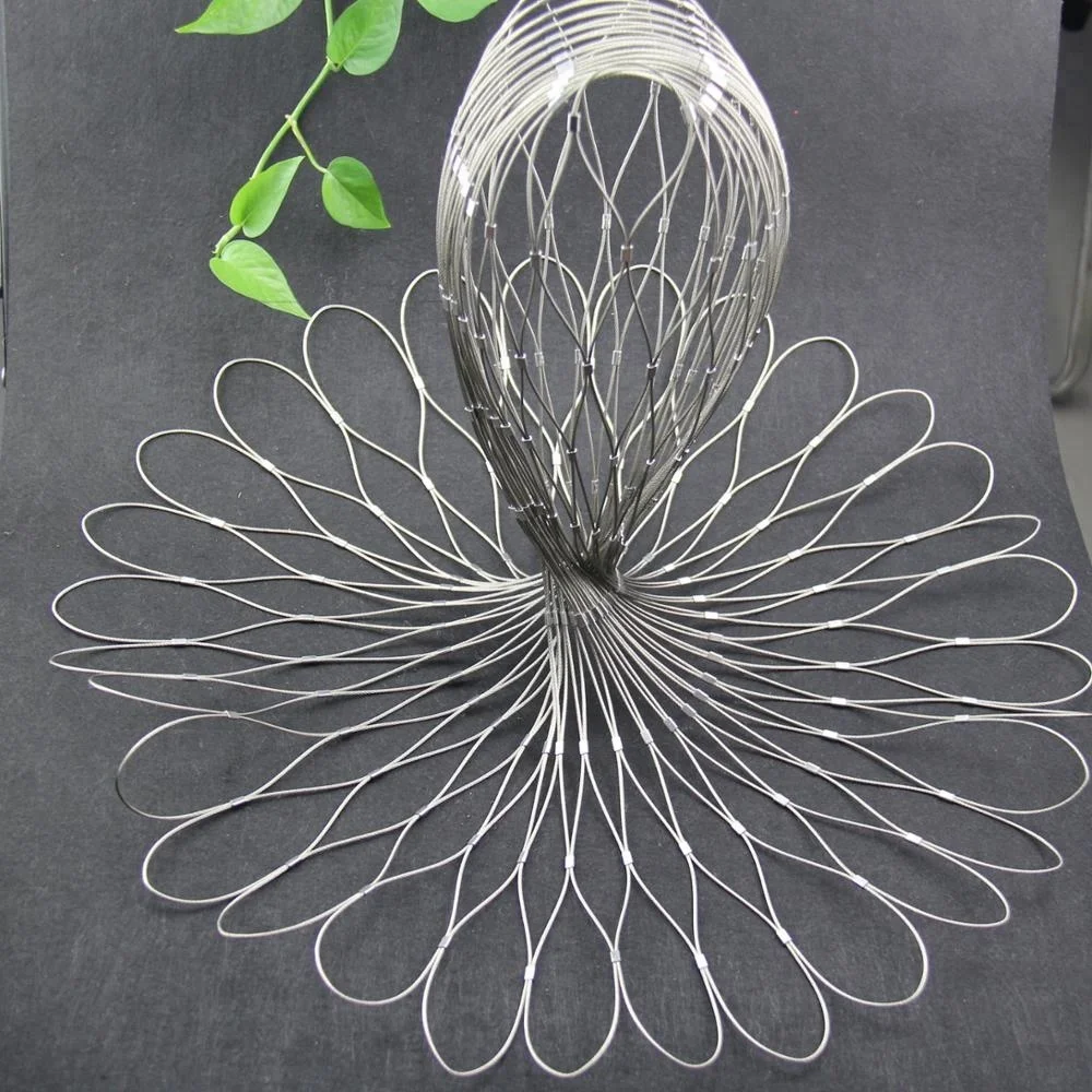 Stainless steel Knitted Cable Mesh/metal mesh bag for anti theft/ new design trendy black anti theft travel bag