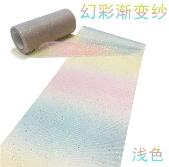 Радужное платье из органзы скрученный Тюль Свадебные украшения для вечеринок по случаю Дня Рождения Аксессуары ширина 15 см разной длины размера